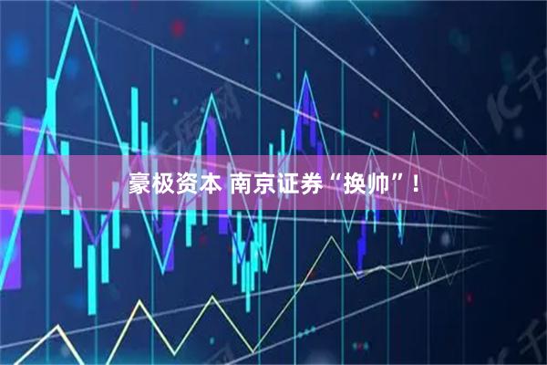 豪极资本 南京证券“换帅”！