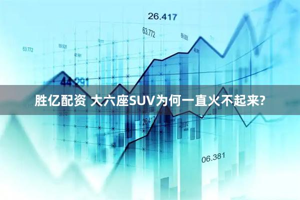 胜亿配资 大六座SUV为何一直火不起来?