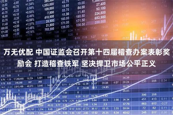 万无优配 中国证监会召开第十四届稽查办案表彰奖励会 打造稽查铁军 坚决捍卫市场公平正义