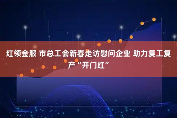红领金服 市总工会新春走访慰问企业 助力复工复产“开门红”