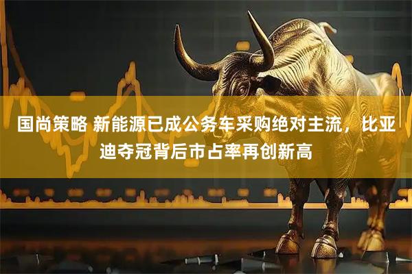 国尚策略 新能源已成公务车采购绝对主流，比亚迪夺冠背后市占率再创新高